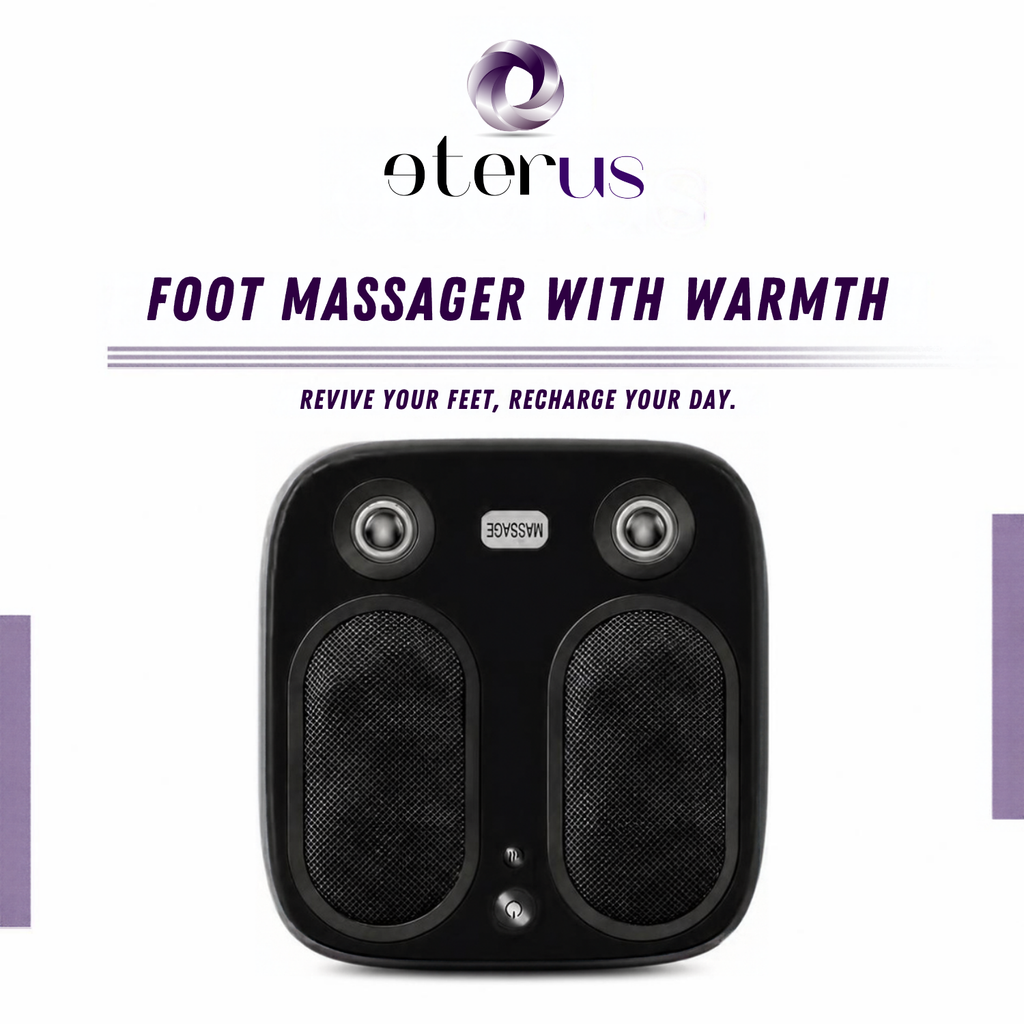 Stress & Pain Relief Foot Massager w/Heat- Deep Tissue, Circulation & Relaxing